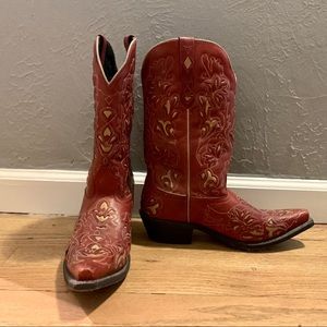 Vintage Red Laredo Cowboy Boots